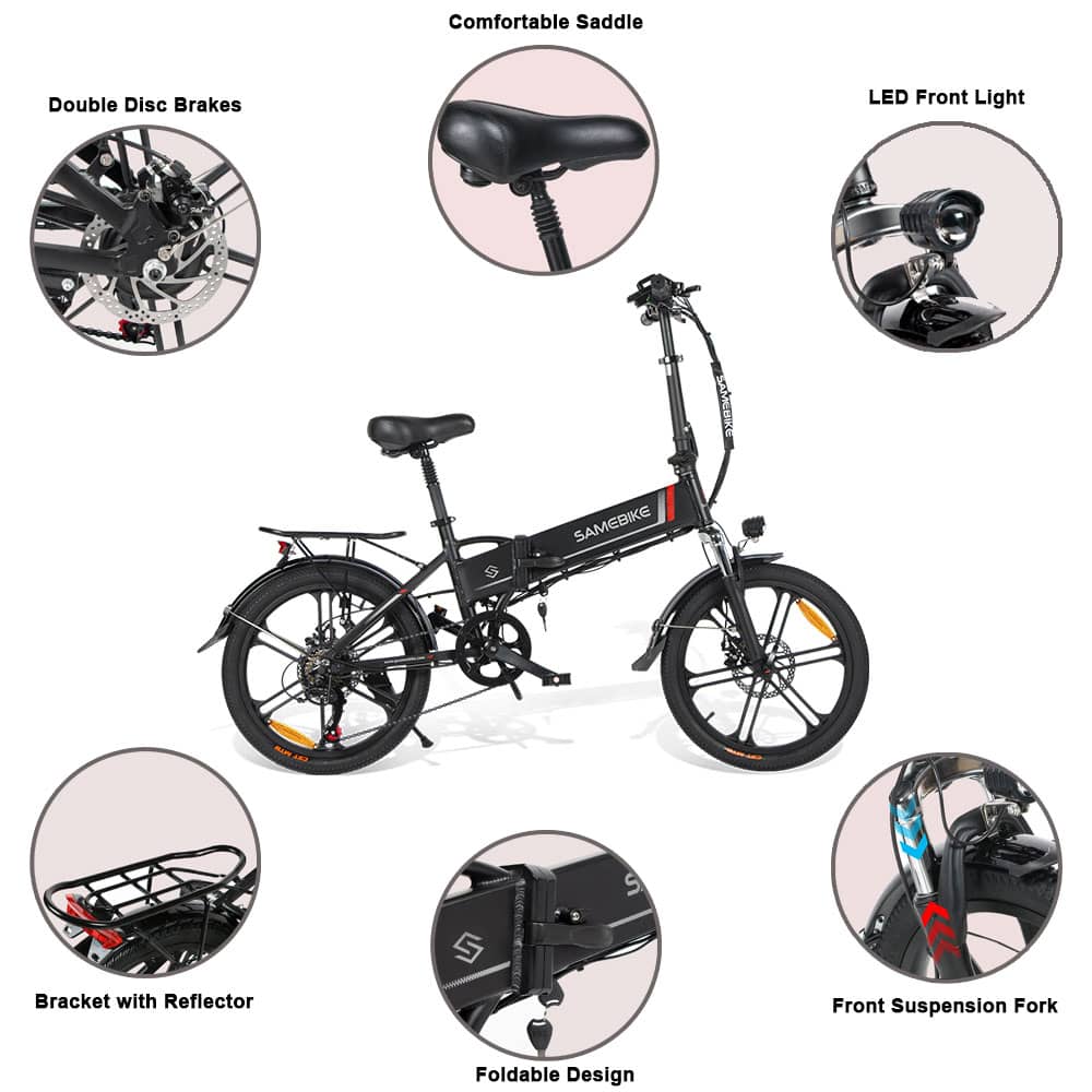20LVXD30-II folding electric city bike side view